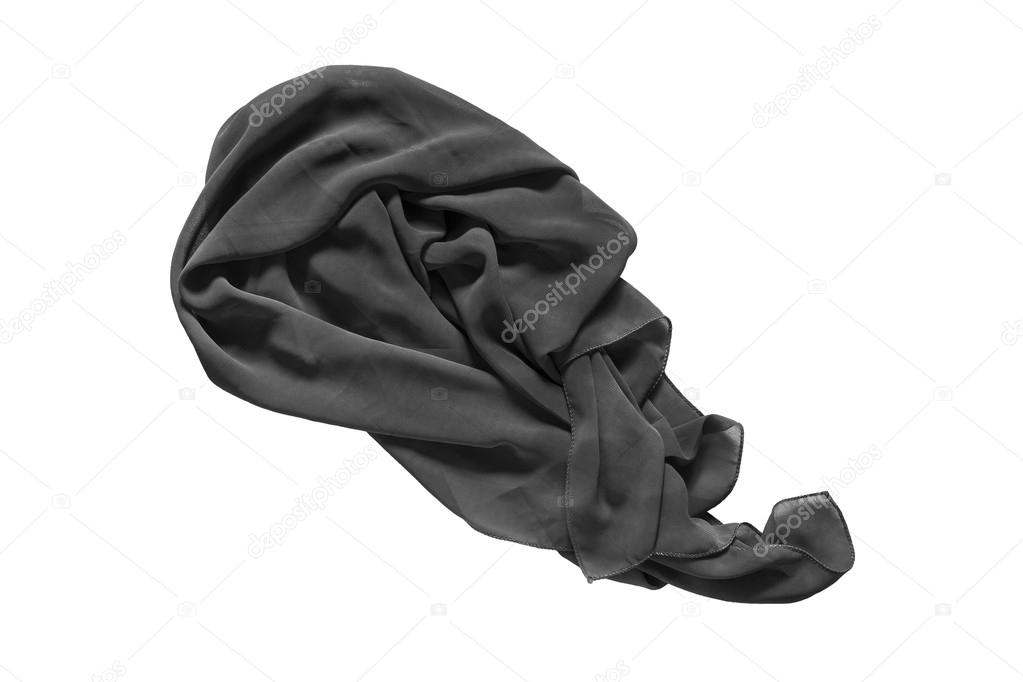 Black crumpled kerchief