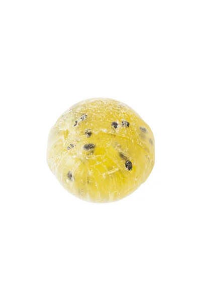 Fruit Jaune Bonbon Dur Isolé Sur Blanc — Photo