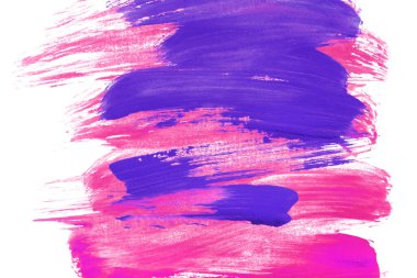 Magenta pembe ve mor suluboya tabloları arka plan olarak beyaz üzerine
