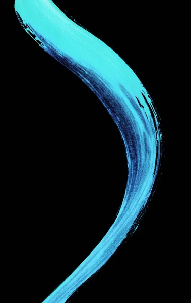 Абстрактный Синий Мазок Кистью Изолирован Над Черным — стоковое фото