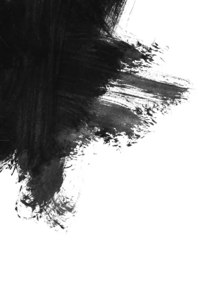 白を基調とした黒絵抽象ブロブ — ストック写真
