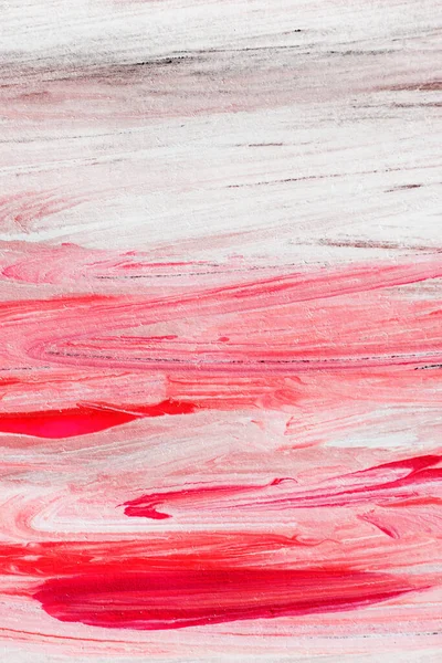 Bianco Rosso Astratto Miscelazione Dipinti Acrilici Come Sfondo — Foto Stock