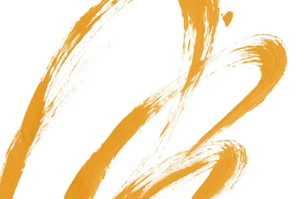 Абстрактні Жовті Мазки Фарби Білому Фоні — стокове фото