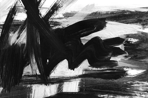 Черно Белая Абстрактная Живопись Фон — стоковое фото