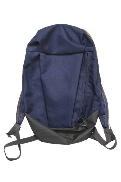 Blue Textile Sport Backpack Isolated White — Stock Photo, Image