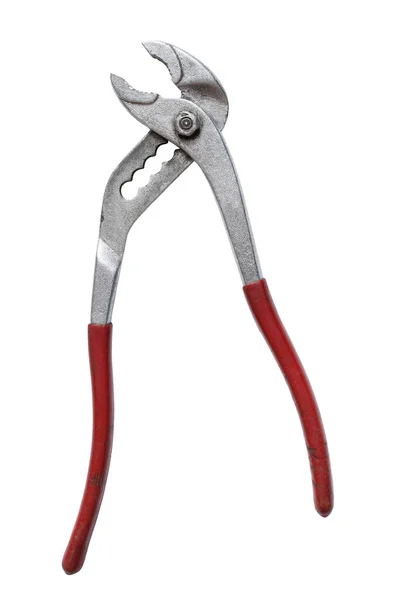 Old Tongue Groove Pliers Isolated White — Stock Photo, Image