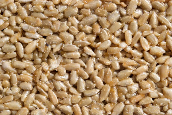 Семена Подсолнечника Сахарном Сиропе Глазури Крупным Планом Заднем Плане — стоковое фото