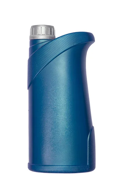 Tomma Plast Blå Behållare Isolerad Över Vit — Stockfoto