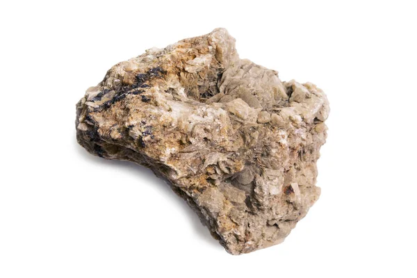 Vecchio Minerale Naturale Sfondo Bianco Foto Stock Royalty Free