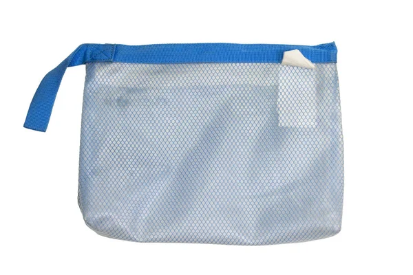 Plastic Cosmetic Bag Isolated White — Stock Photo, Image