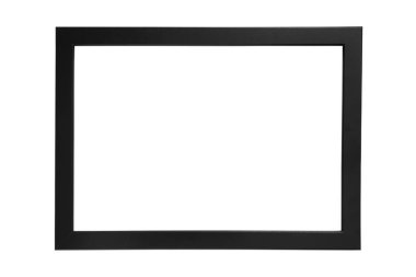 Beyaz üzerine izole siyah boş temel resim çerçevesi
