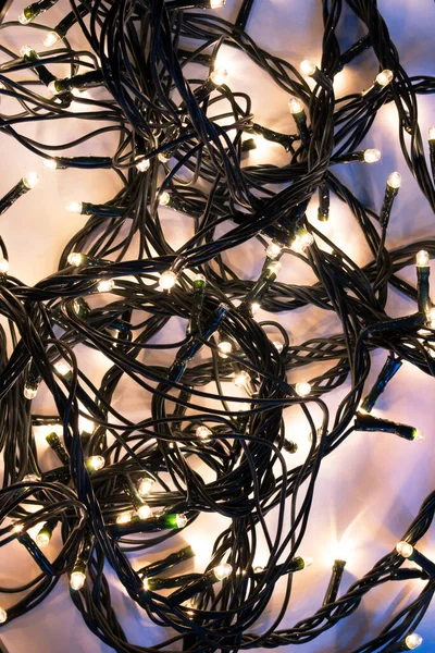 Black wires led flashing lights decorative garlands