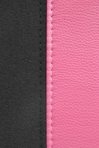 Combined back textile and pink leatherette background