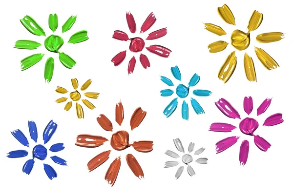 Painted flowers — Stock Photo, Image