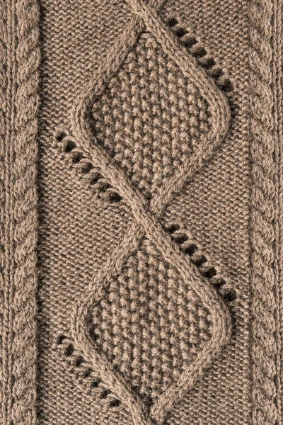 Brown knitted texture — Stock Photo, Image