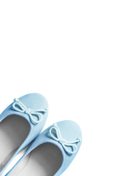 Blue flat shoes — Stock Photo, Image