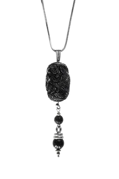 Black onyx pendant — Stock Photo, Image