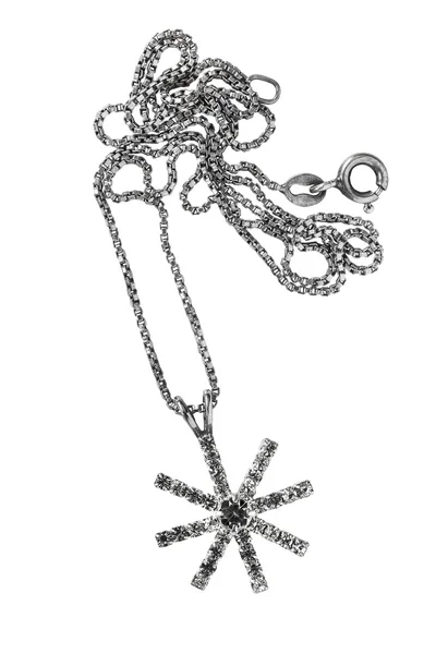 Halskette auf Weiß — Stockfoto