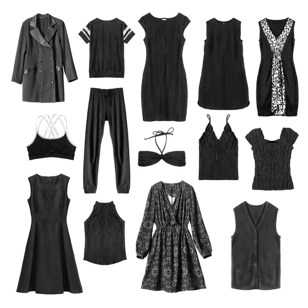 Vêtements noirs isolés — Photo