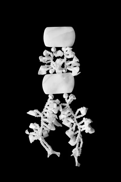 分離された真珠のブローチ — ストック写真