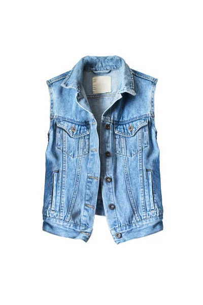 Gilet denim isolato — Foto Stock