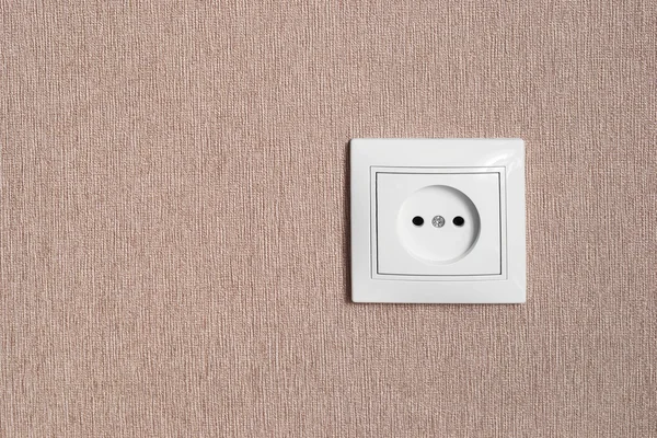White electric socket — Stock Photo, Image