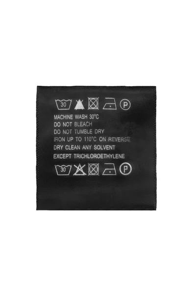 Label für Waschanleitungen — Stockfoto