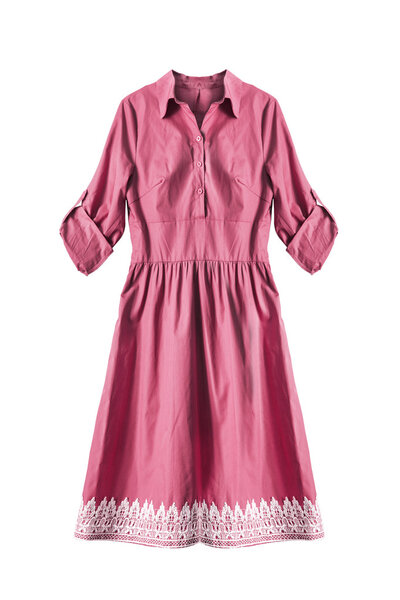 Розовое платье изолировано
