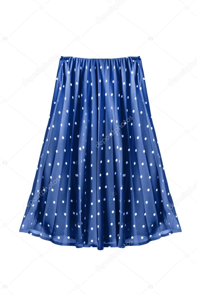 Pleated skirt isolated