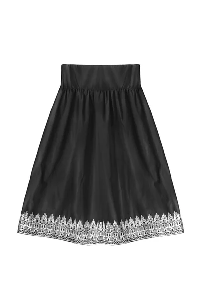 Czarna spódnica na białym tle — Zdjęcie stockowe