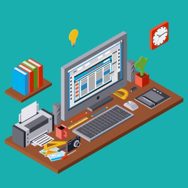 Yaratıcı süreç, web tasarım grafik, Web sitesi geliştirme vektör kavramı