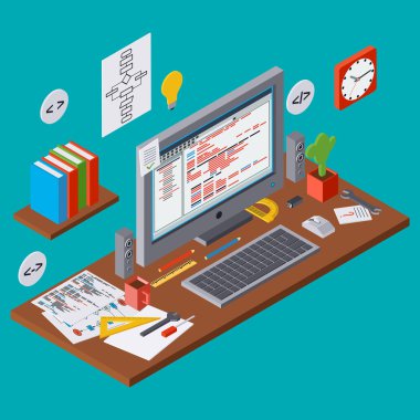 Kodlama, Seo algoritma geliştirme, uygulama geliştirme vektör kavramı programı