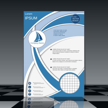 Broşür kapağı tasarım vektör şablonu