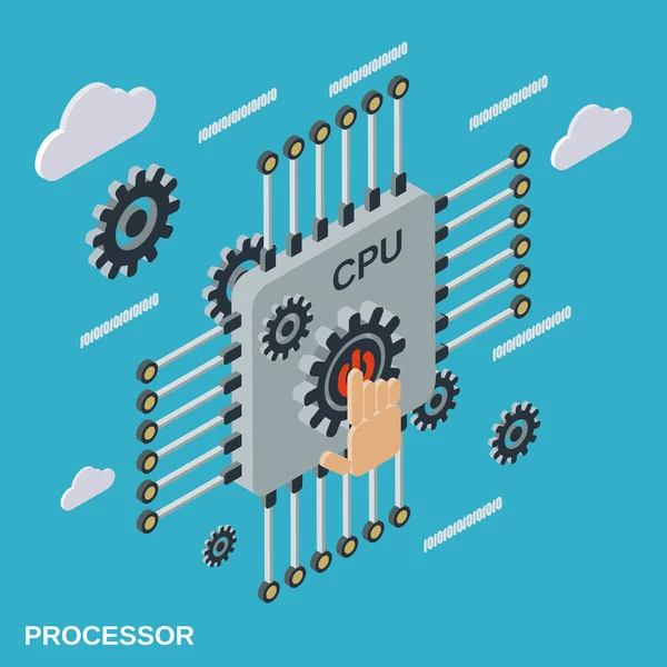 Ilustração vetorial do processador —  Vetores de Stock