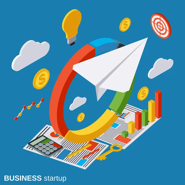 Businessplan, Innovation, Start-up, Portfolio-Vektorkonzept — Stockvektor