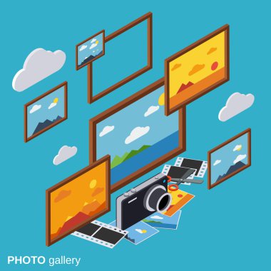 Fotoğraf Galerisi vektör kavramı
