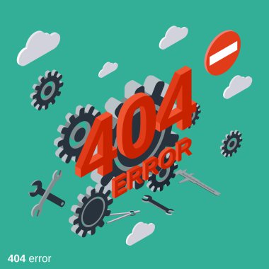 404 hata sayfası vektör kavramı
