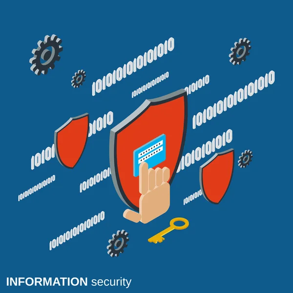 Protecção de dados, conceito de vector de segurança da informação —  Vetores de Stock