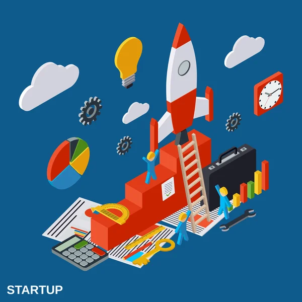 Business startup vector concept — Stock Vector