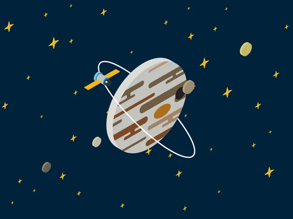 Space research vector illustration — Stock Vector