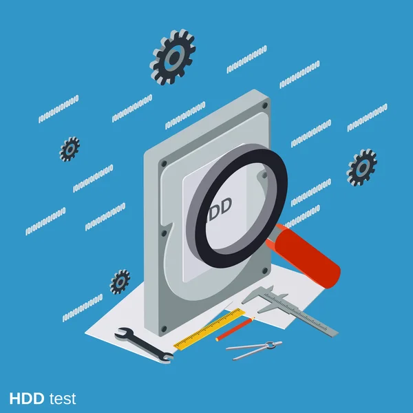 Hard disk test vector illustration — Stock Vector