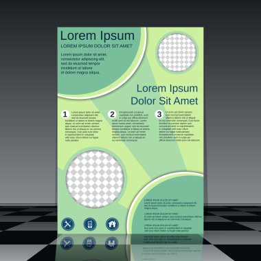 Modern profesyonel flyer vektör şablonu