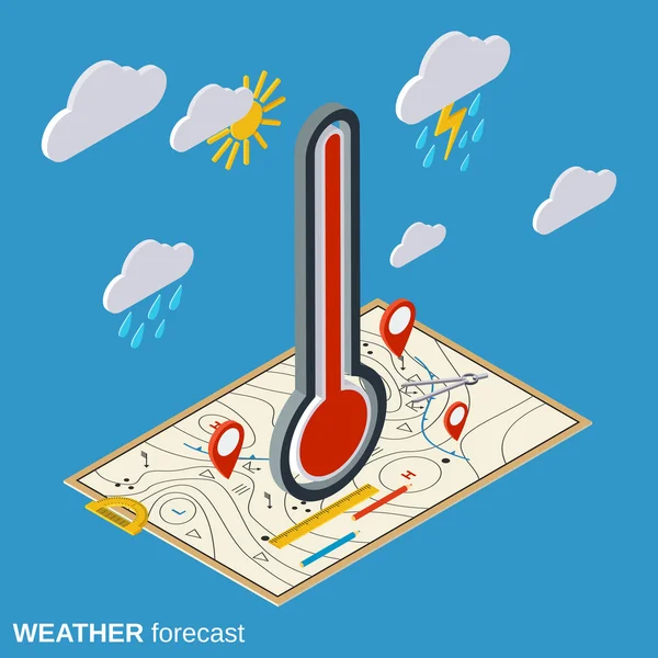 Previsioni meteo illustrazione vettoriale — Vettoriale Stock