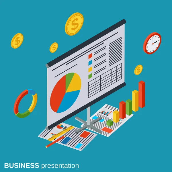 Conceito de vetor de apresentação empresarial —  Vetores de Stock