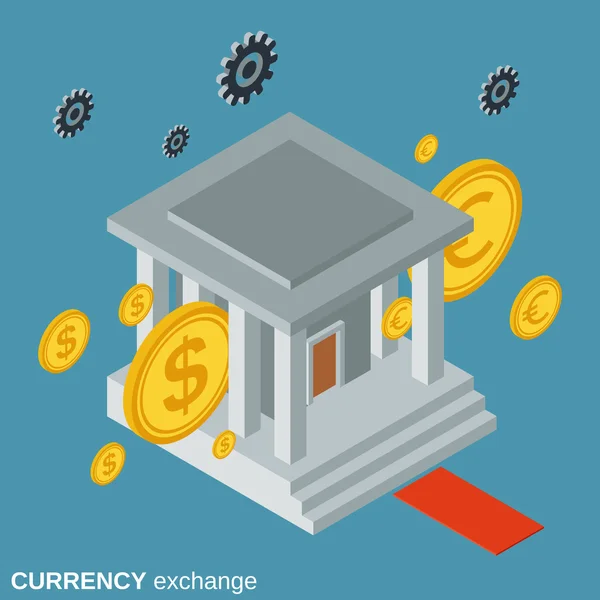 Currency exchange, money transfer, financial transaction vector concept — Stock Vector