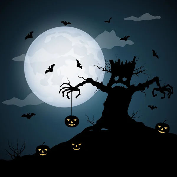 Halloween scary night — Stock Vector