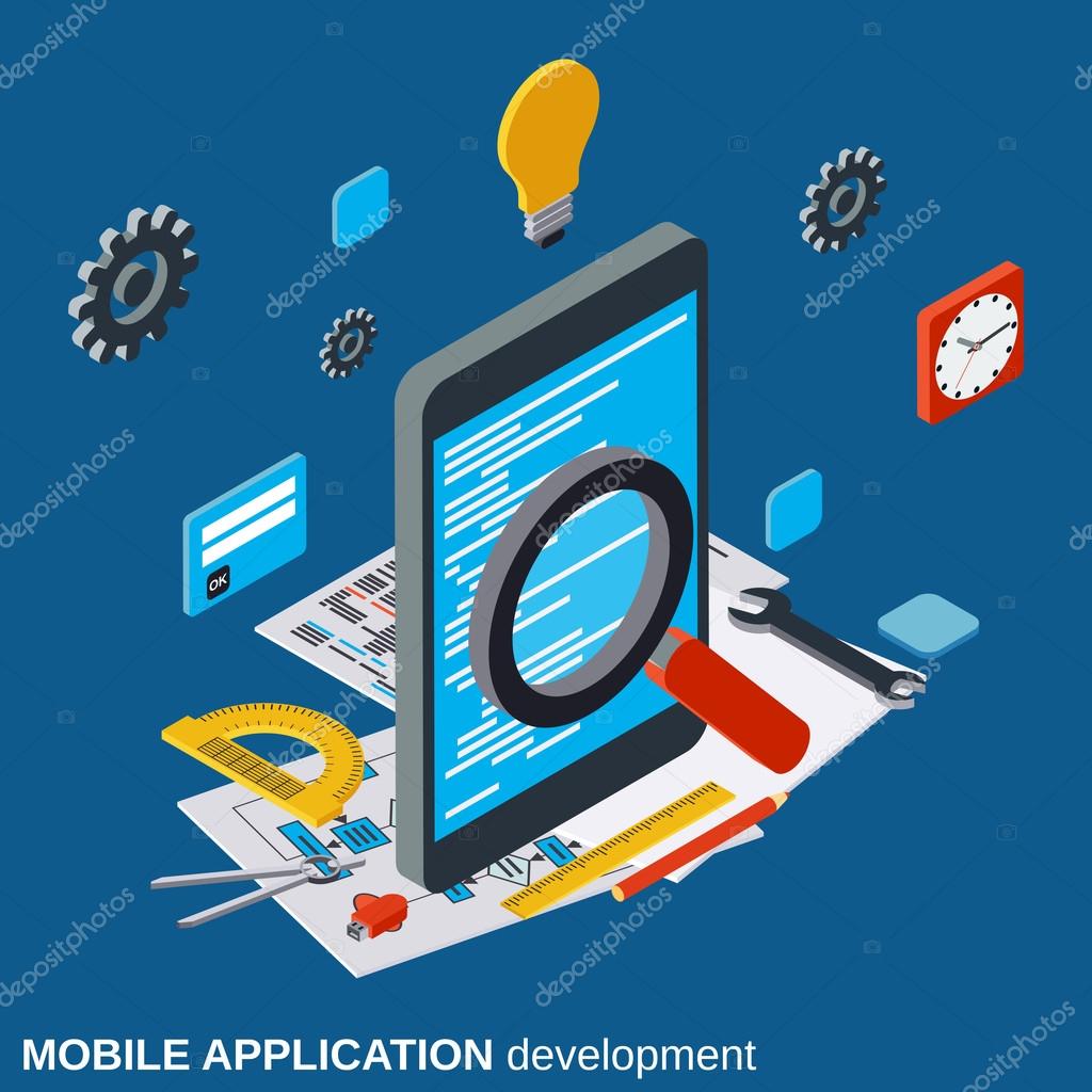 Mobile Application Development Program 121242372 - WDRFree Vector illustration of Mobile Application Development Program 121242372