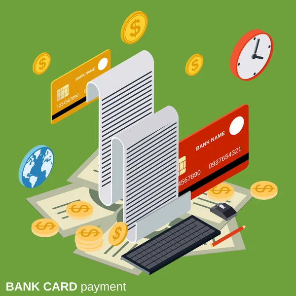 Bankkartenzahlung, Geldüberweisung, Finanztransaktionsvektorkonzept — Stockvektor