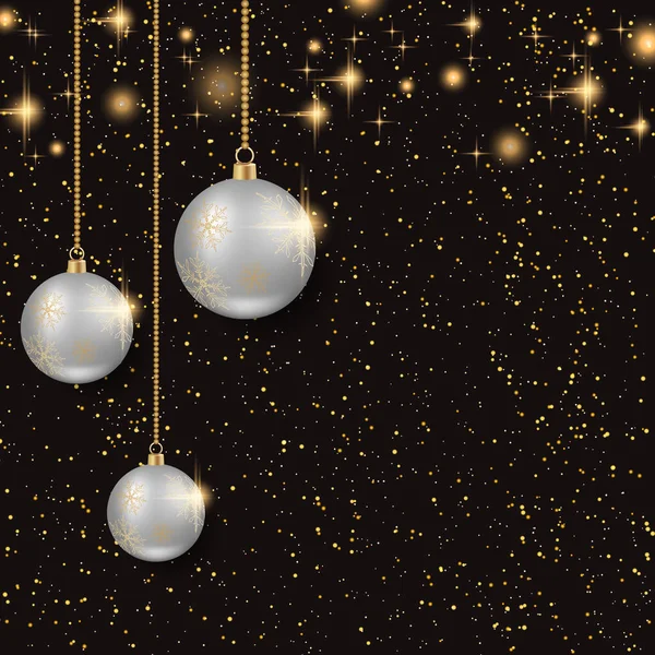 Navidad Año Nuevo Vector Fondo Con Estrellas Efecto Brillo Decoración — Vector de stock