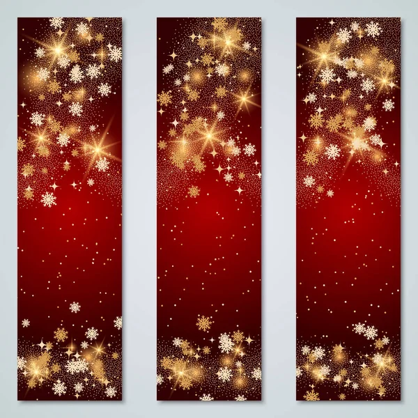 Кристами Новорічна Розкішна Колекція Вертикальних Червоних Векторних Значків — стоковий вектор